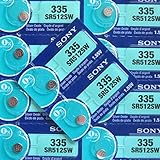 Sony 335 SR512SW Silberoxid-Uhrenbatterien, quecksilberfrei, 10er-Packung