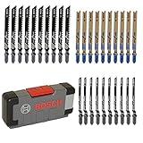 Bosch Professional 30tlg. Stichsägeblatt Set Basic for Wood and Metal (für Holz und Metall, Zubehör Stichsäge)